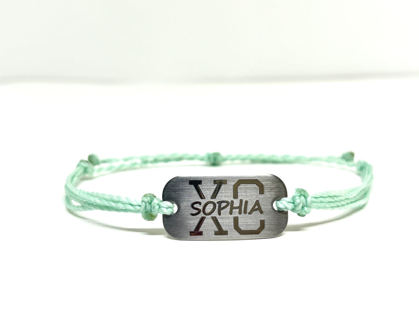 Cross Country bracelet, personalized waterproof sports bracelet with name, team gifts - AJ's Custom Jewelry