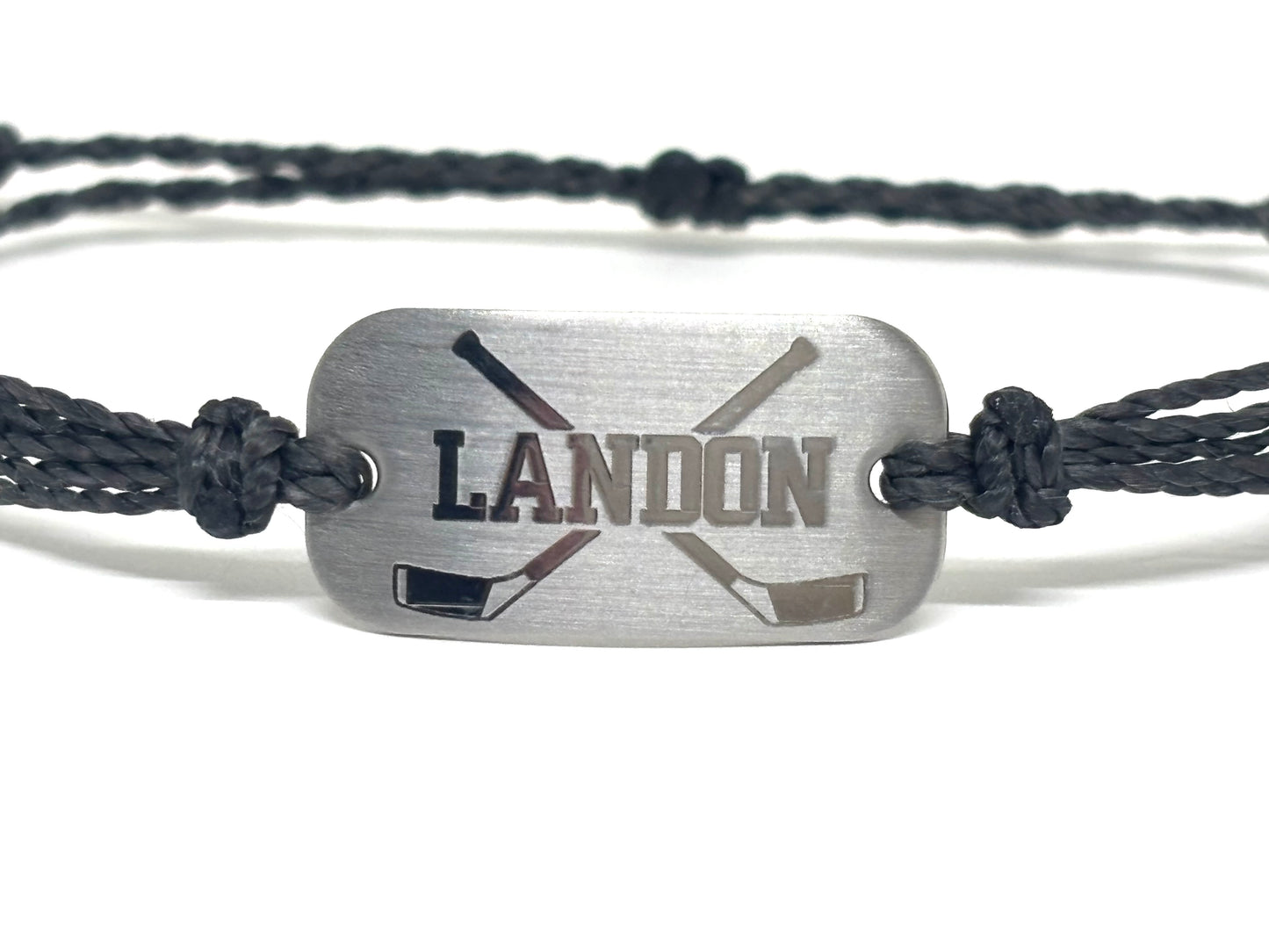 Hockey bracelet, personalized waterproof sports bracelet with Name or team name, team gifts - AJ's Custom Jewelry