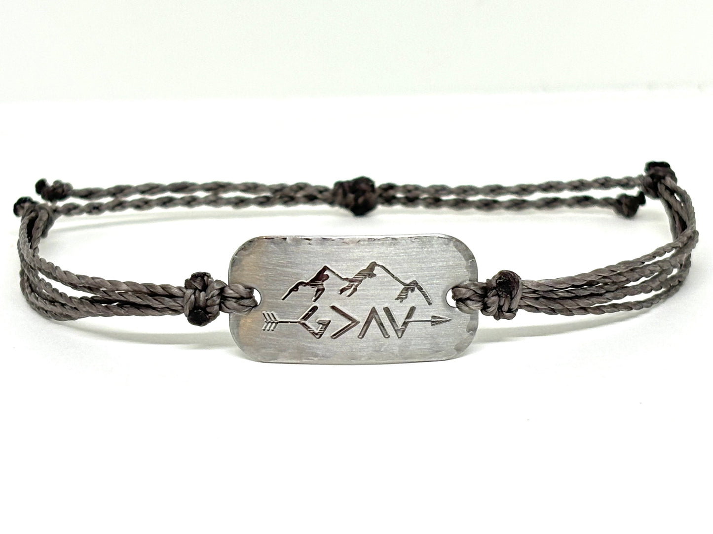God is greater than the highs & lows bracelet, faith can move mountains bracelet, God is greater, inspirational jewelry