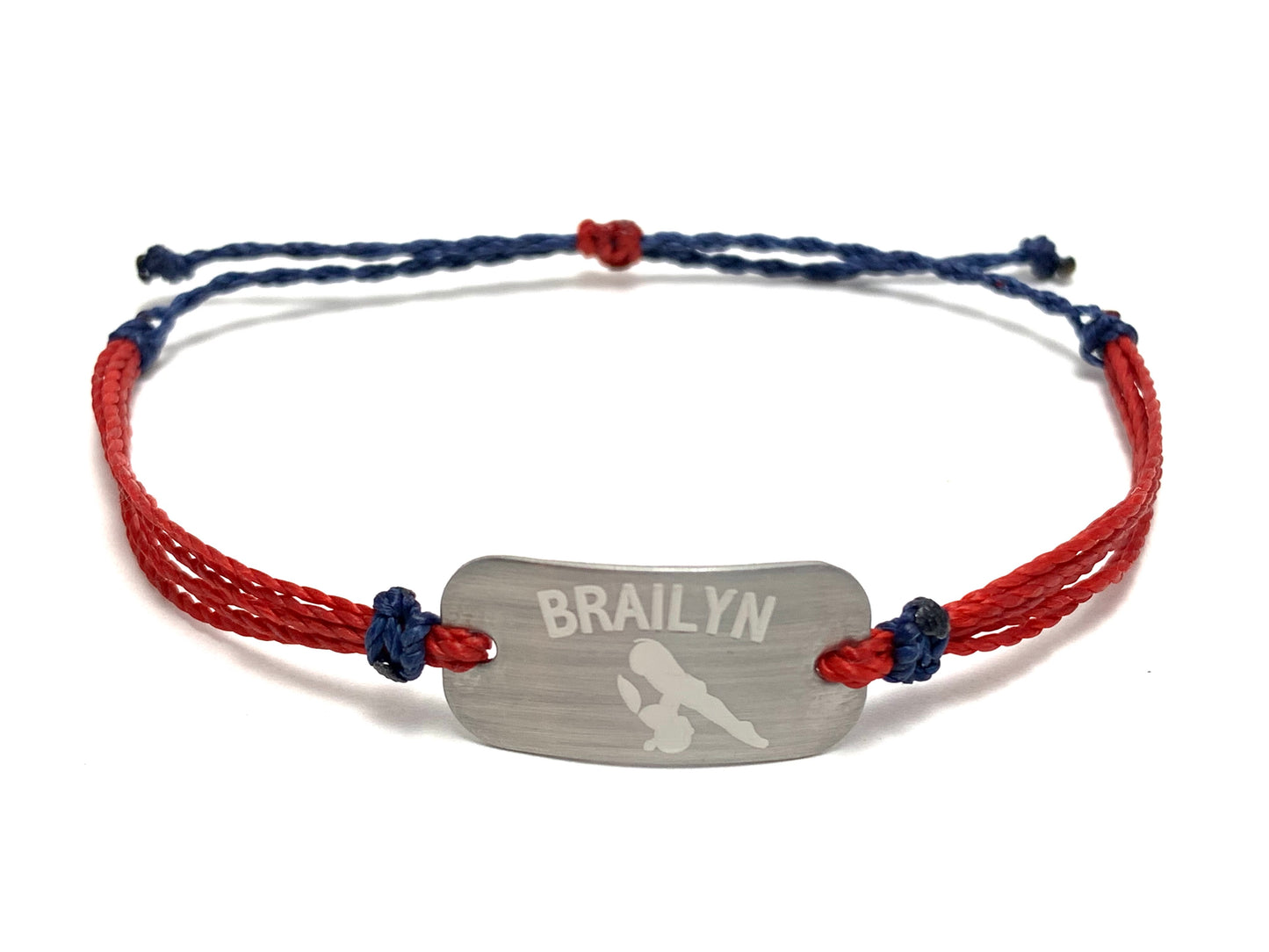 Personalized Waterproof Bracelet Red - AJ's Custom Jewelry