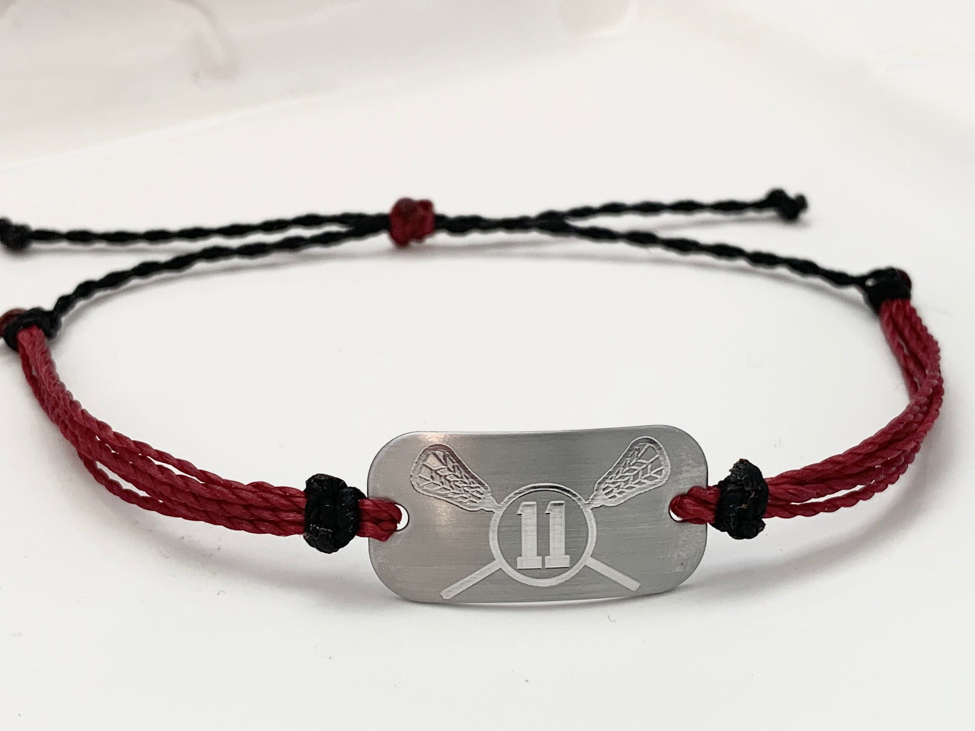 Lacrosse bracelets, personalized waterproof sports bracelet, team gifts - AJ's Custom Jewelry