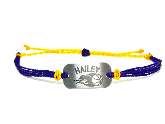 Personalized Flame Basketball Bracelet