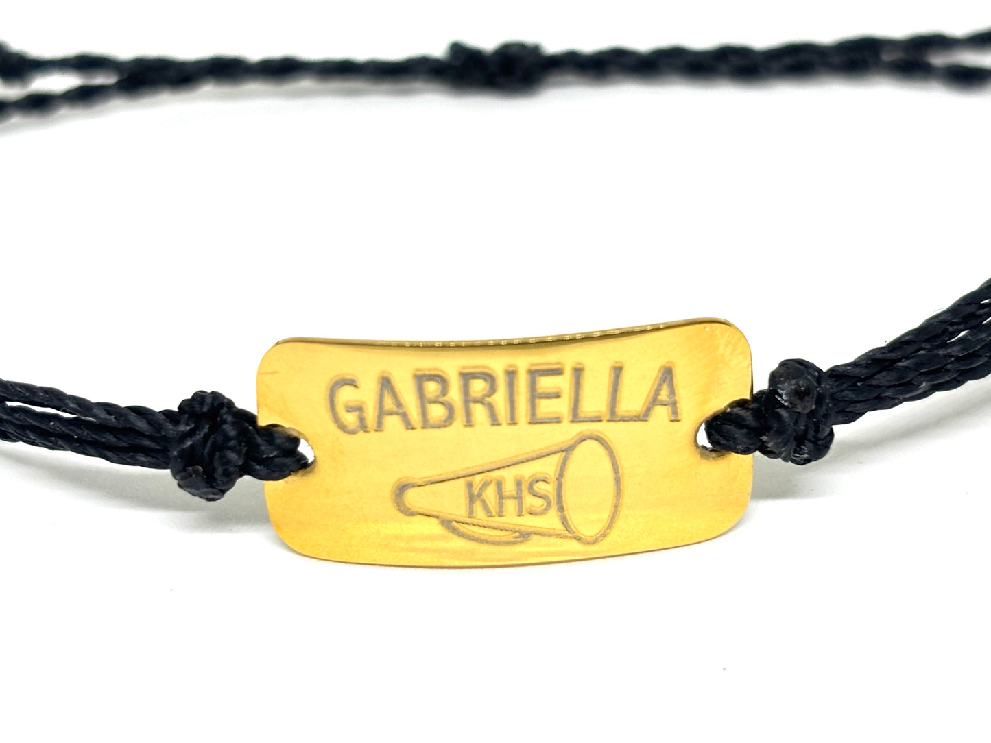 Gold Cheer bracelet, personalized waterproof sports bracelet, team gifts