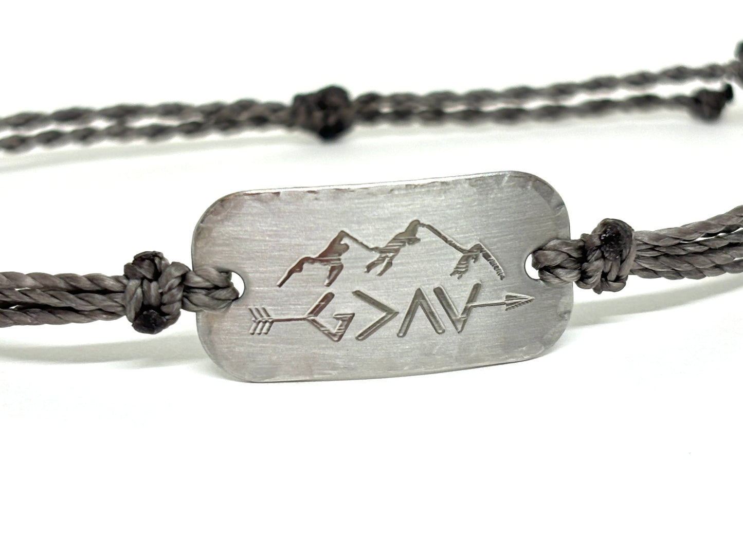 God is greater than the highs & lows bracelet, faith can move mountains bracelet, God is greater,  inspirational jewelry