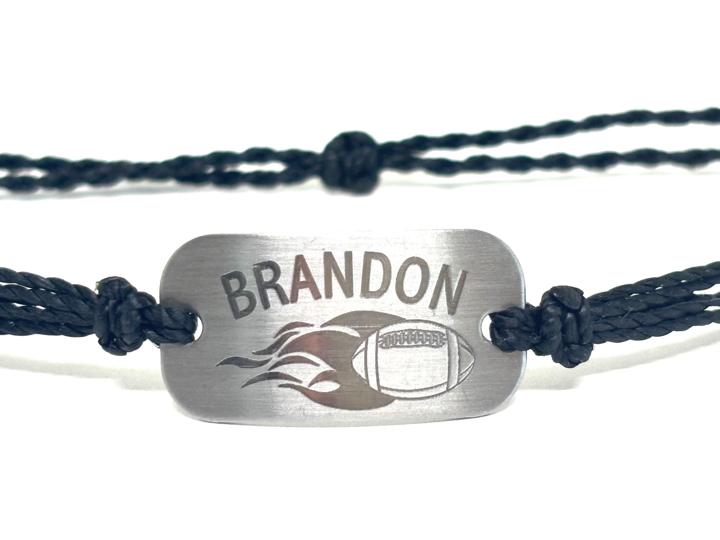 Personalized Flame Football  Bracelet, waterproof and adjustable