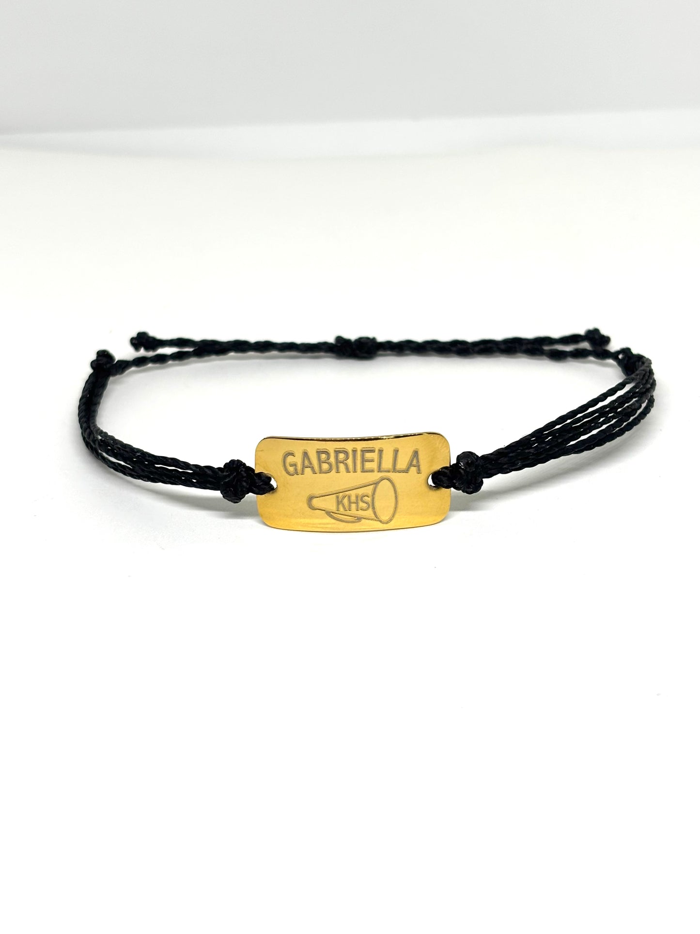 Gold Cheer bracelet, personalized waterproof sports bracelet, team gifts