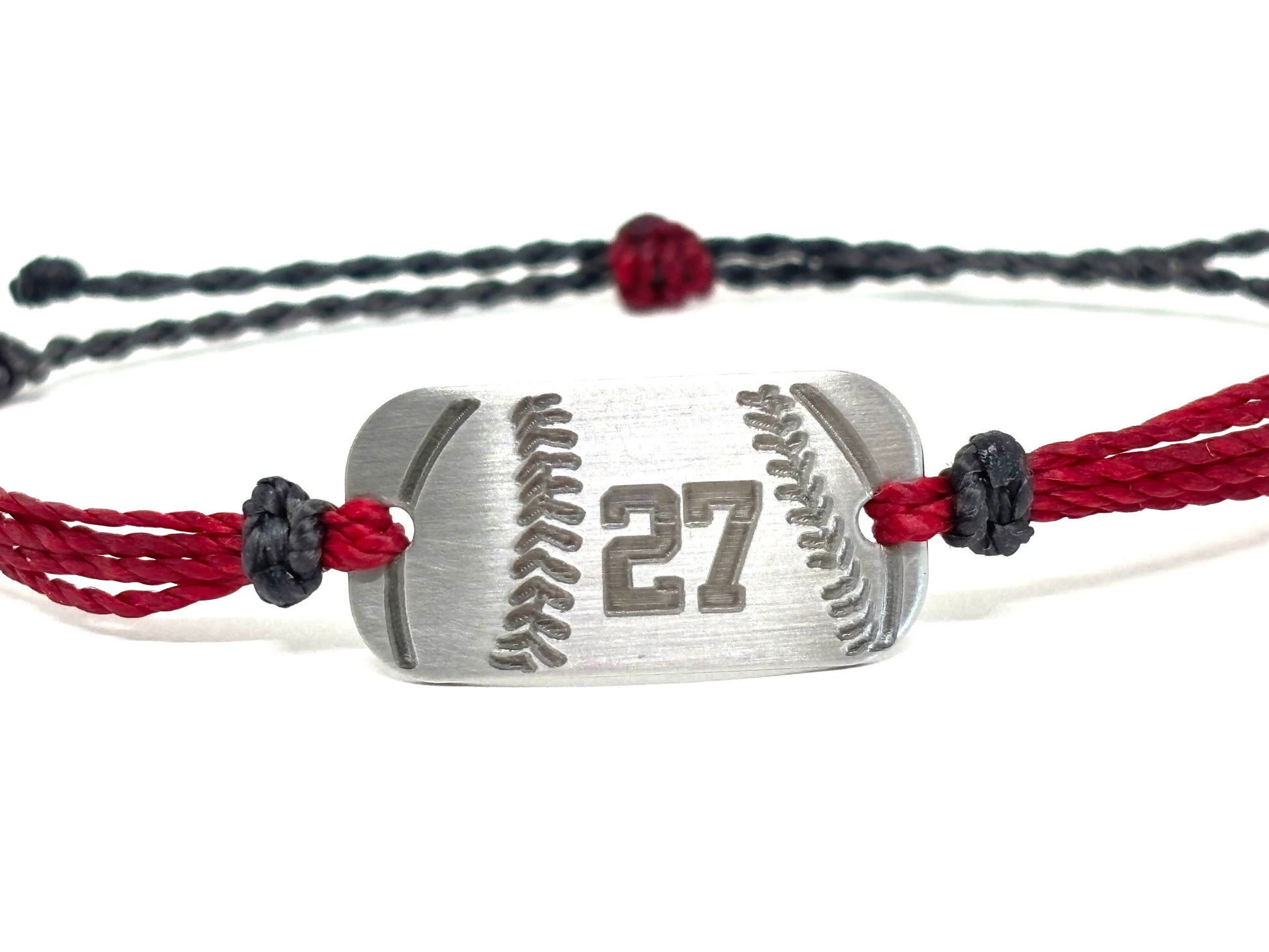 Baseball or softball bracelets, personalized waterproof sports