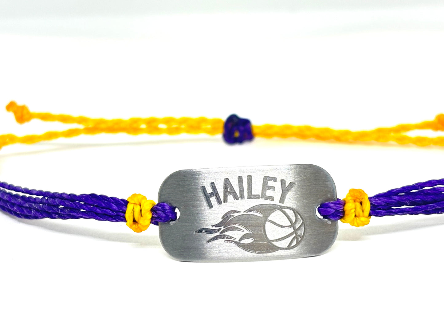 Personalized Flame Basketball Bracelet