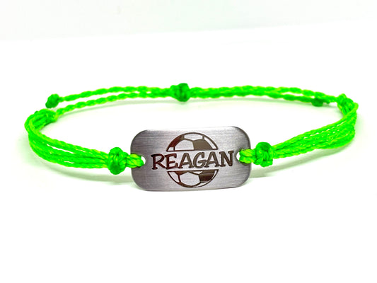 Personalized Waterproof Soccer Bracelet with Name