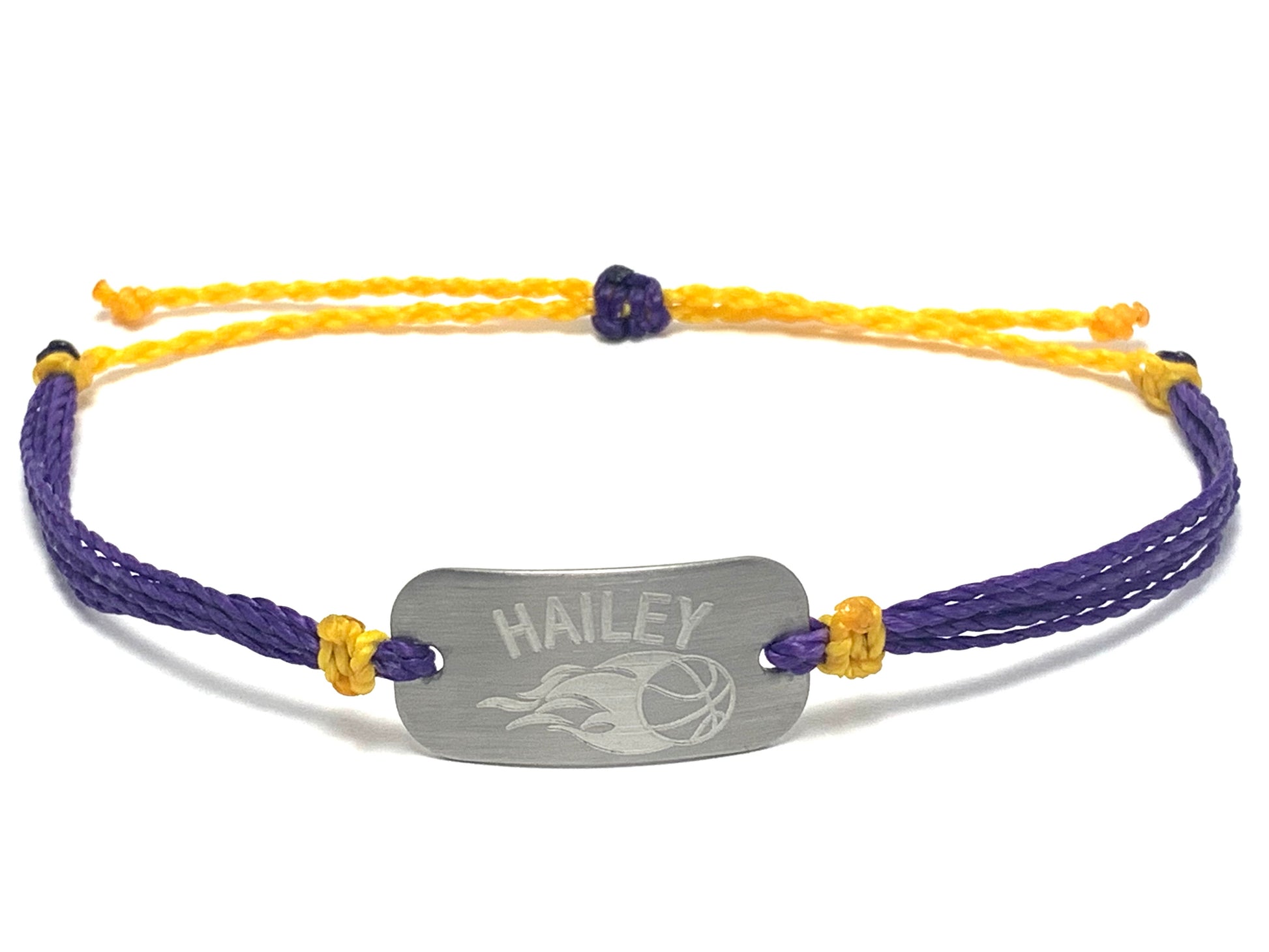 Personalized Waterproof Bracelet Purple - AJ's Custom Jewelry