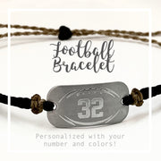 Football bracelet, personalized waterproof sports bracelet, team gifts - AJ's Custom Jewelry
