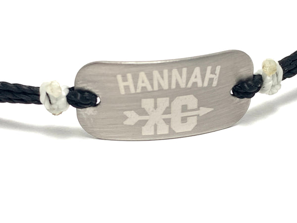 Cross Country  bracelet, personalized waterproof sports bracelet, team gifts - AJ's Custom Jewelry