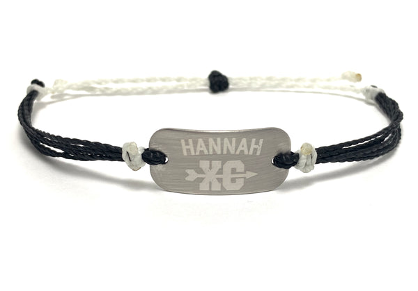 Cross Country  bracelet, personalized waterproof sports bracelet, team gifts - AJ's Custom Jewelry