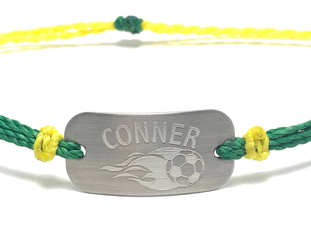 Flame soccer Bracelet - AJ's Custom Jewelry